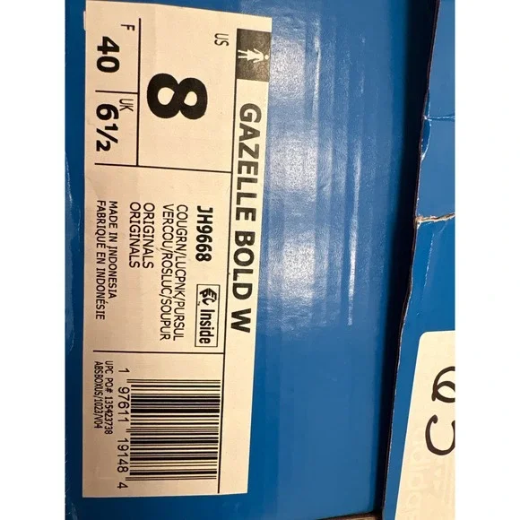 New Adidas Gazelle Bold W Platform Sneakers Green Pink Yellow Women's Size 8 - Picture 7 of 7